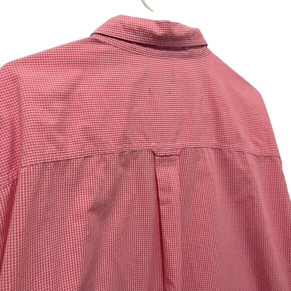 Chaps Button Down Shirt Pink Gingham Check Mens 3XB - Picture 6 of 10